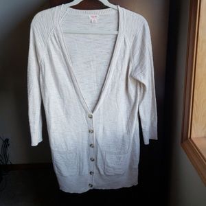 Cream button down cardigan. Mossimo.